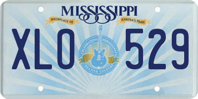 MS license plate XLO529