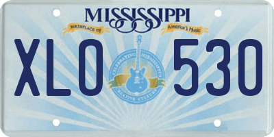 MS license plate XLO530