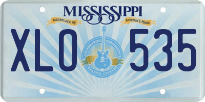 MS license plate XLO535