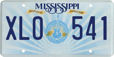 MS license plate XLO541