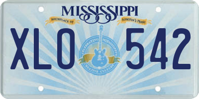 MS license plate XLO542