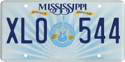 MS license plate XLO544