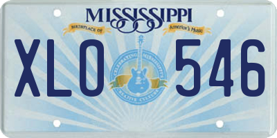 MS license plate XLO546