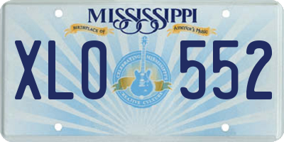 MS license plate XLO552