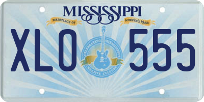MS license plate XLO555