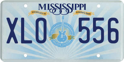 MS license plate XLO556