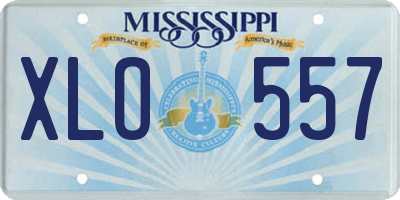 MS license plate XLO557