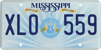 MS license plate XLO559