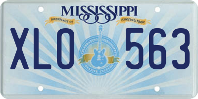 MS license plate XLO563
