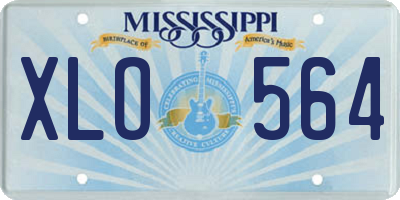MS license plate XLO564