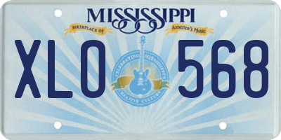 MS license plate XLO568