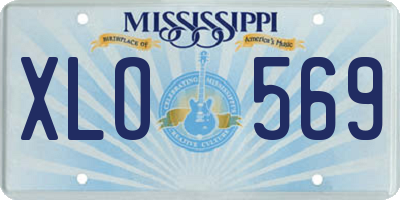 MS license plate XLO569