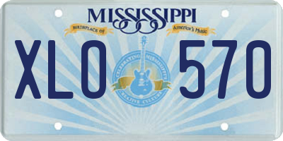 MS license plate XLO570
