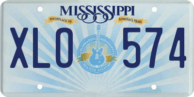 MS license plate XLO574