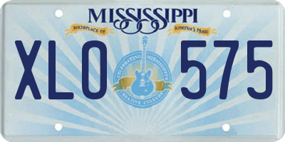 MS license plate XLO575