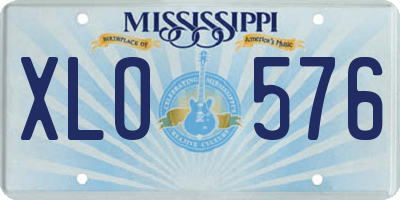 MS license plate XLO576