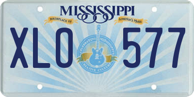 MS license plate XLO577