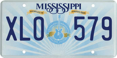 MS license plate XLO579