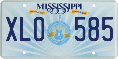 MS license plate XLO585