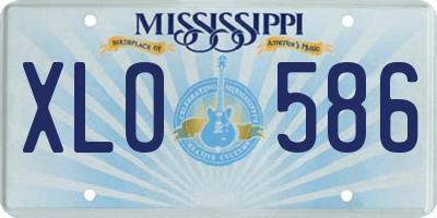 MS license plate XLO586