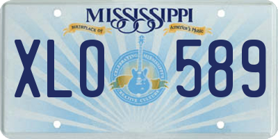 MS license plate XLO589