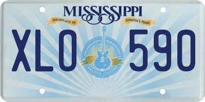MS license plate XLO590