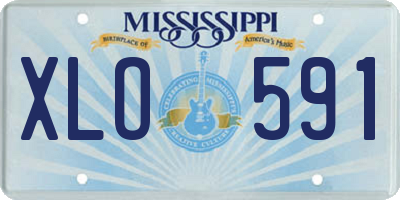 MS license plate XLO591