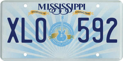 MS license plate XLO592