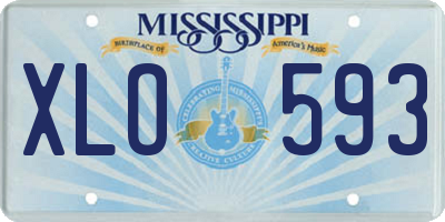 MS license plate XLO593