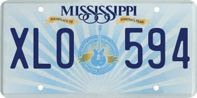 MS license plate XLO594
