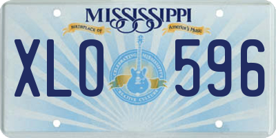 MS license plate XLO596