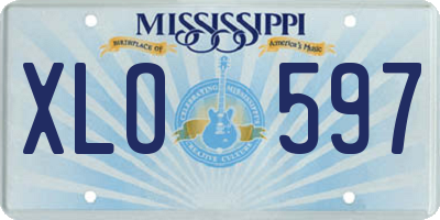 MS license plate XLO597