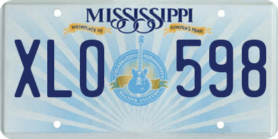 MS license plate XLO598
