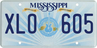 MS license plate XLO605