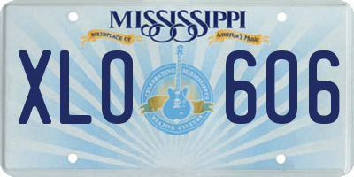 MS license plate XLO606
