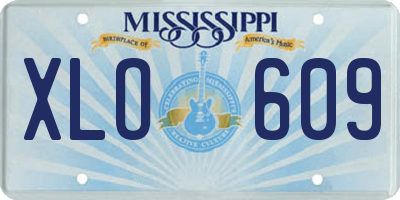 MS license plate XLO609