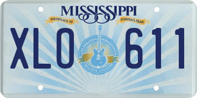 MS license plate XLO611