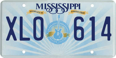 MS license plate XLO614