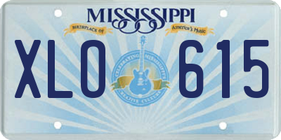 MS license plate XLO615