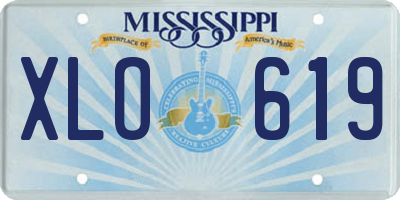 MS license plate XLO619