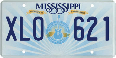 MS license plate XLO621