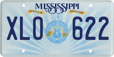 MS license plate XLO622