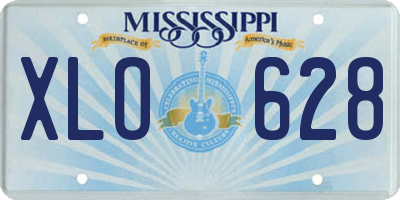 MS license plate XLO628