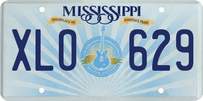 MS license plate XLO629