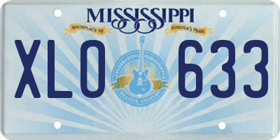 MS license plate XLO633