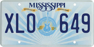 MS license plate XLO649