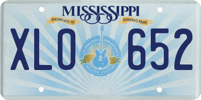 MS license plate XLO652