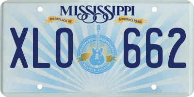 MS license plate XLO662