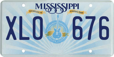 MS license plate XLO676