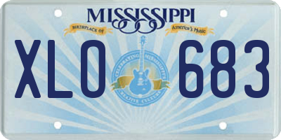 MS license plate XLO683